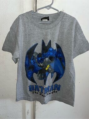 Vintage Y2K Batman T-Shirt Boys Grey